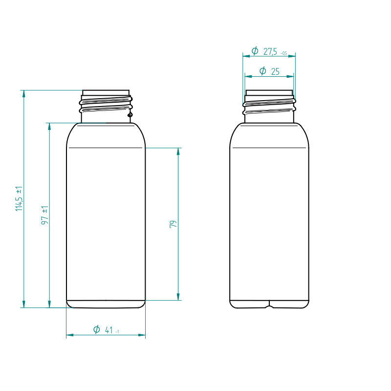 Butelka plastikowa 100 ml flip-top
